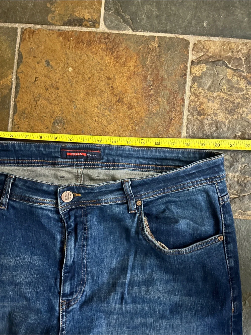Prada Men’s Medium Blue Slim Straight Jeans